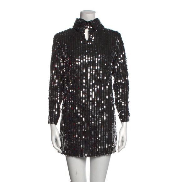 NWT RIXO Bardot Sequin Mini Dress Size Small - Picture 6 of 9